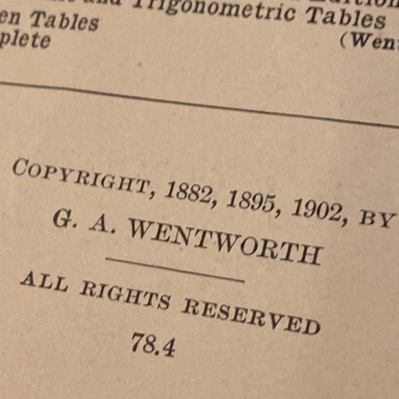 “Plane Trigonometry and Tables,” - Picture 5 of 5